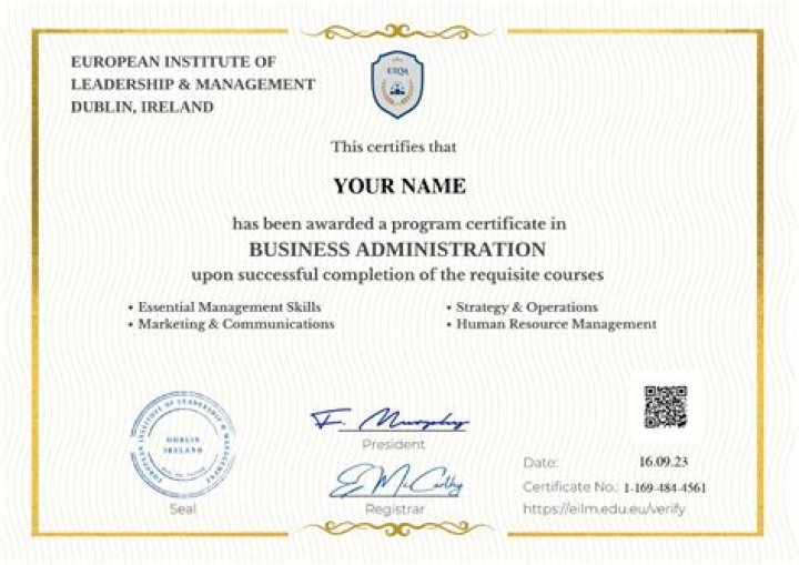 What can I do with Certificate in Business Administration?