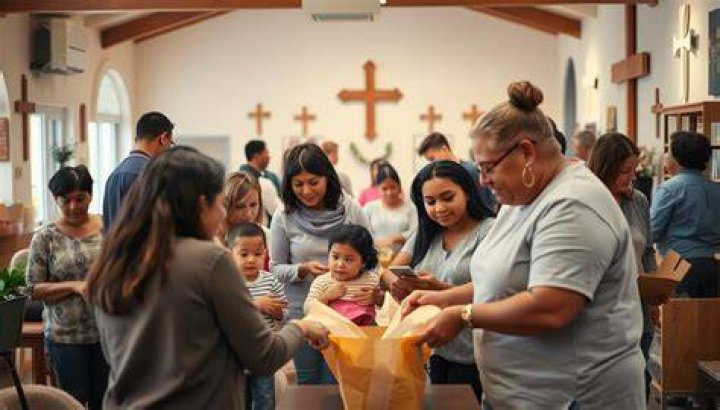 What church is helping with food?