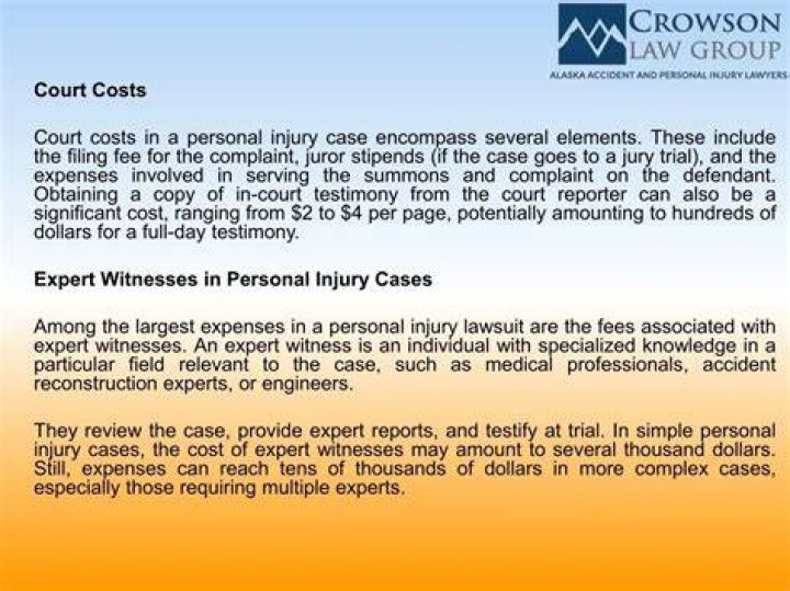 What do court costs include?