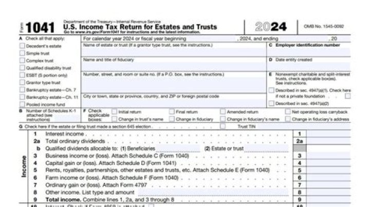 What do you need to know on Form 1041?