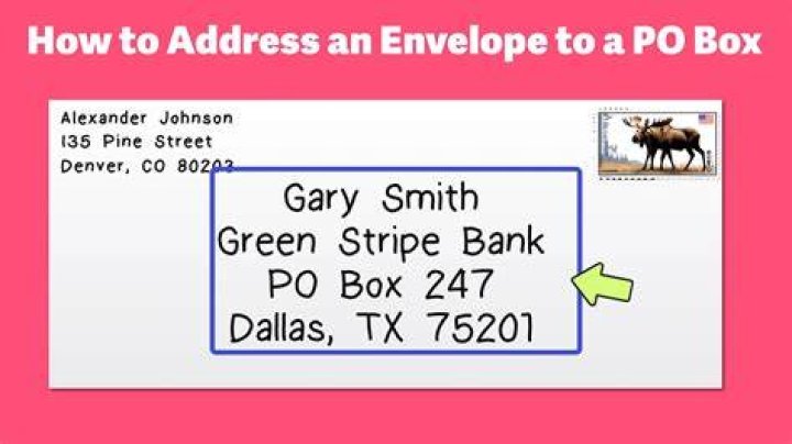 What do you put on the envelope for a PO Box?