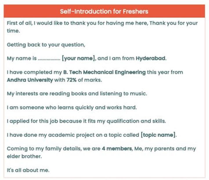 What do you say in an introduction for a job?