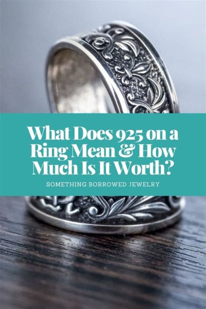 What does 7 a 925 mean on a ring?