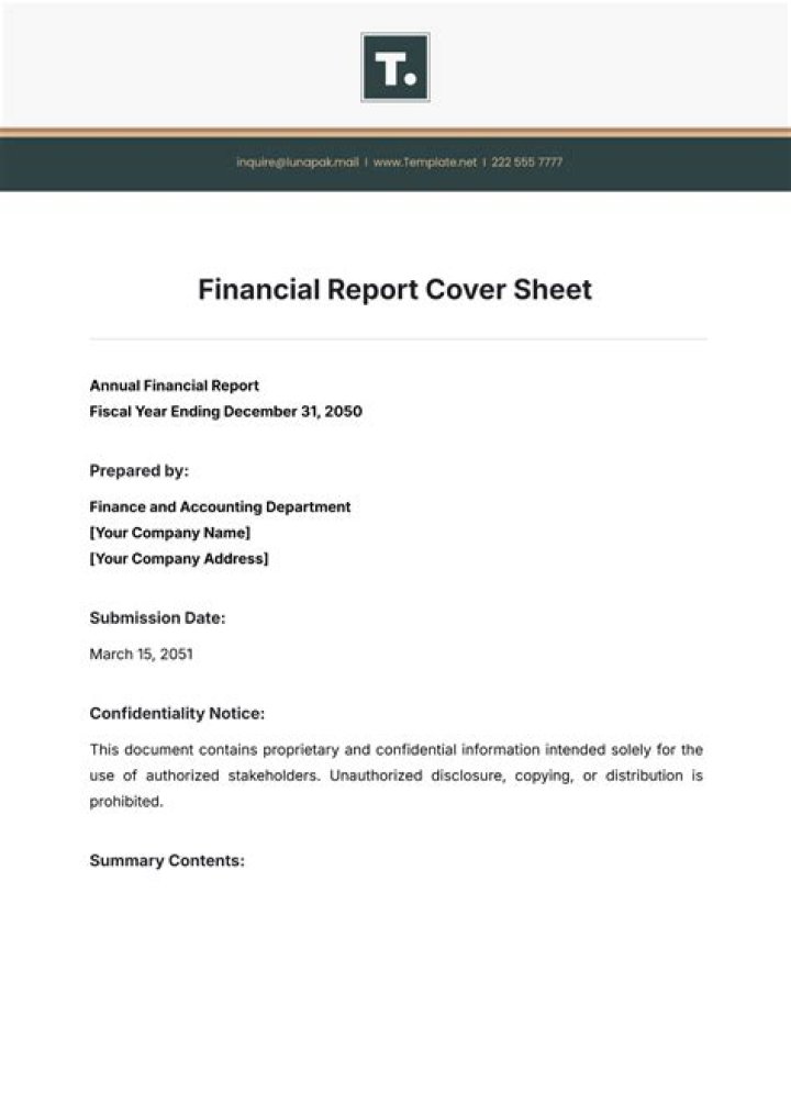 What does a financial report tell you?