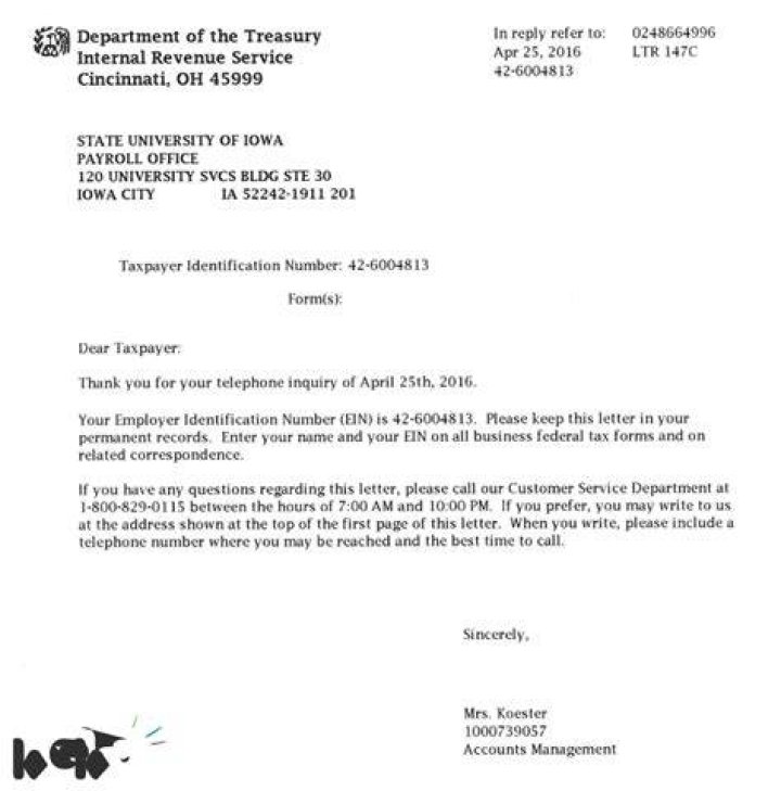 What does a letter from the IRS say?