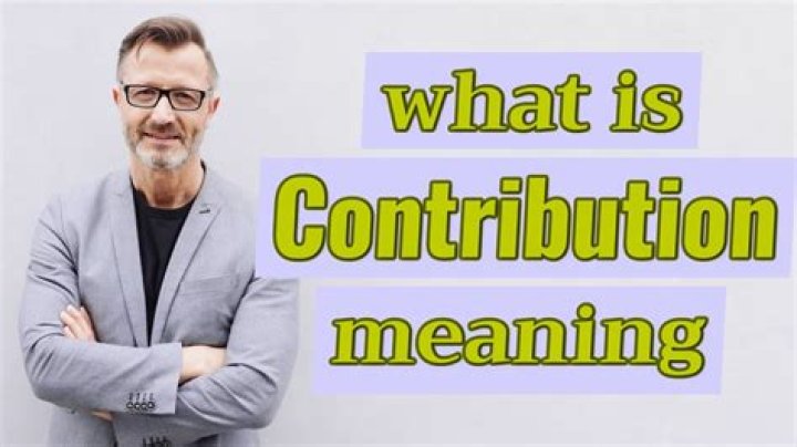 What does contribute by mean?