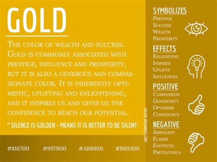 What does gold represent spiritually?