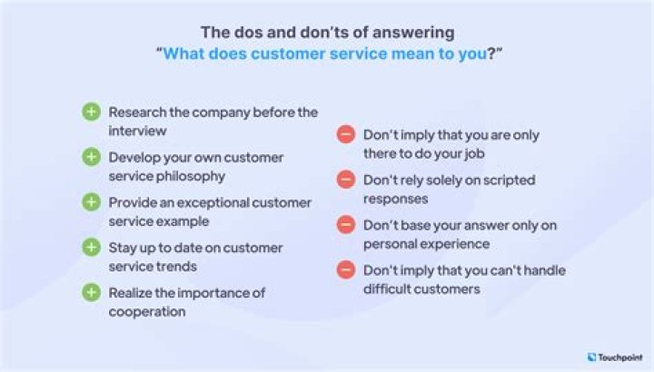 What does good customer service mean to you sample answer?