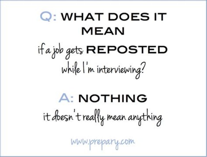 What does it mean if they reposted the job before my interview?