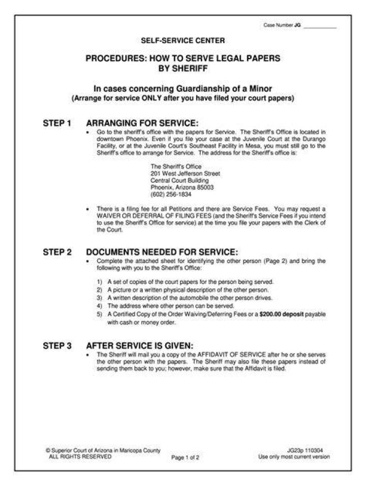 What does it mean to be served legal papers?