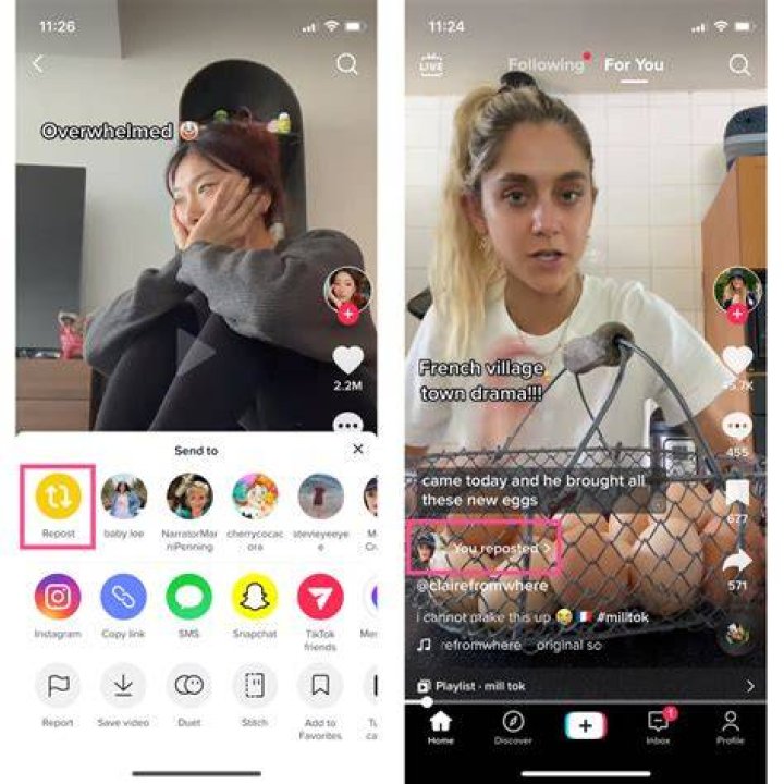 What does it mean to repost something?