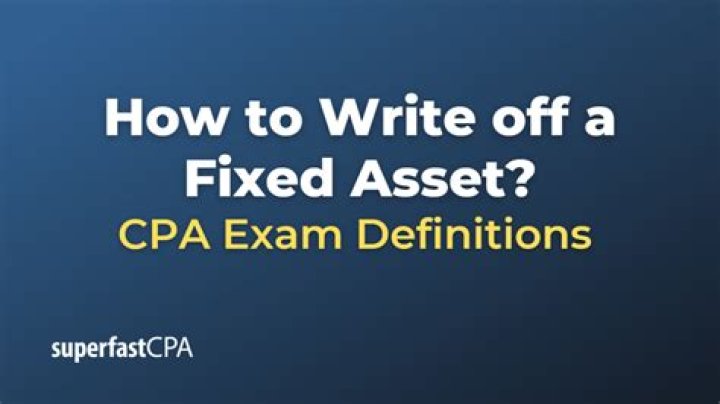 What does it mean to write-off an asset?
