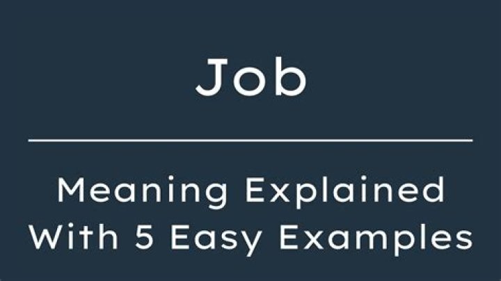 What does job mean in English?