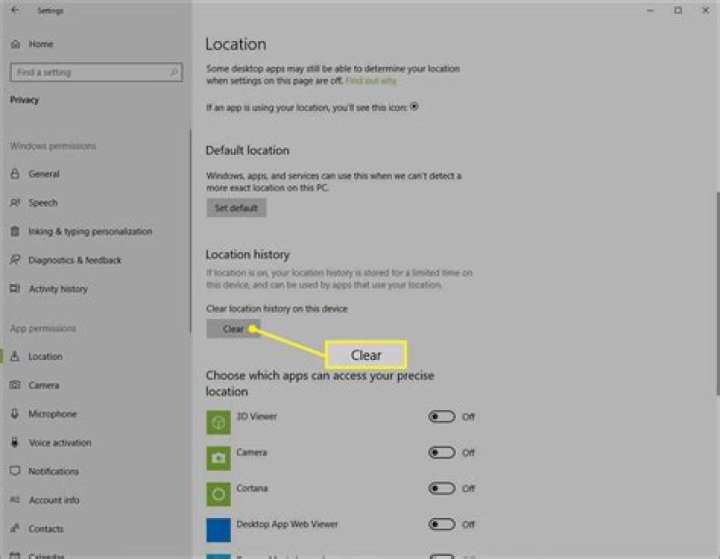 What does location mean on an application?