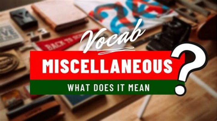 What does Miscellaneous clothing mean?