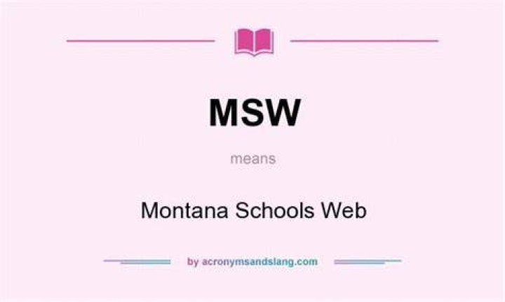 What does MSW mean?