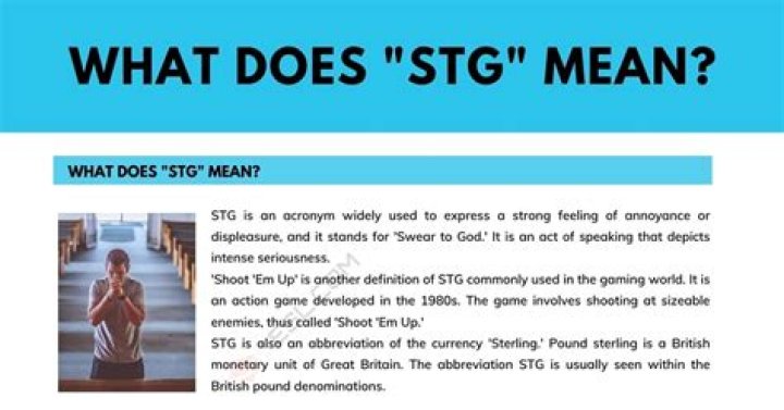 What does stg mean on gold?