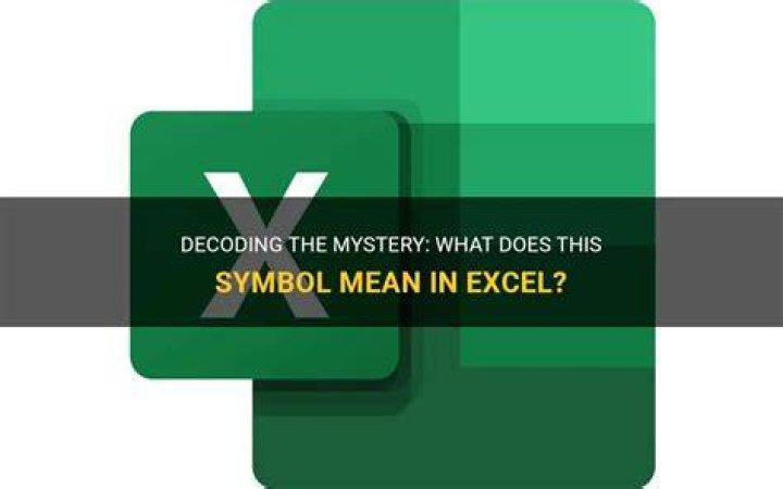 What does this symbol mean in Excel?