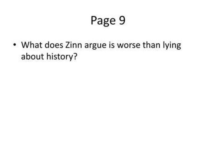 What does Zinn argue?