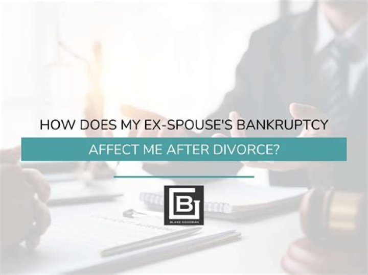 What happens if an ex spouse files for bankruptcy?