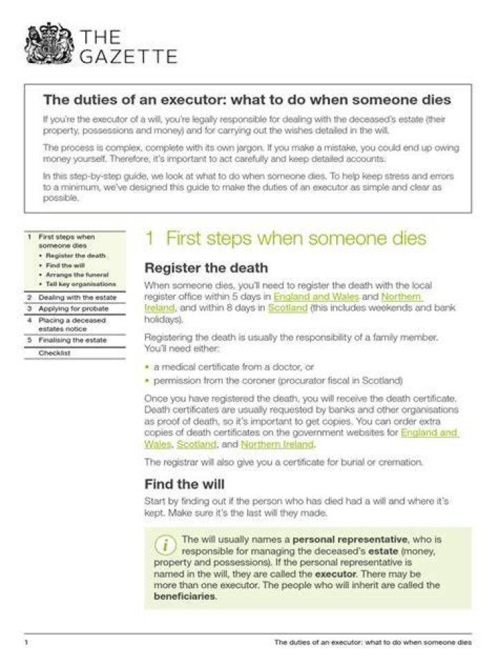 What happens when a co-executor dies?