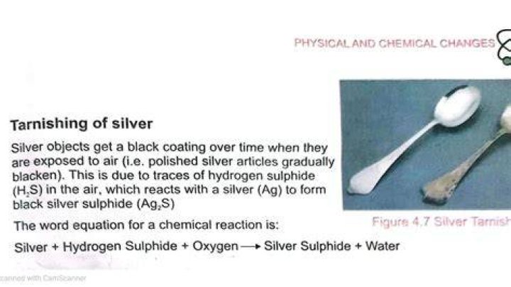 What happens when silver is exposed to oxygen?