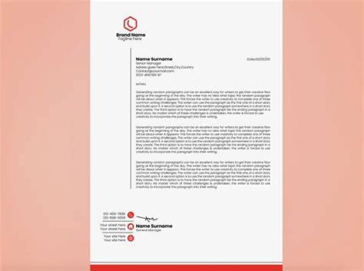 What information goes on a letterhead?