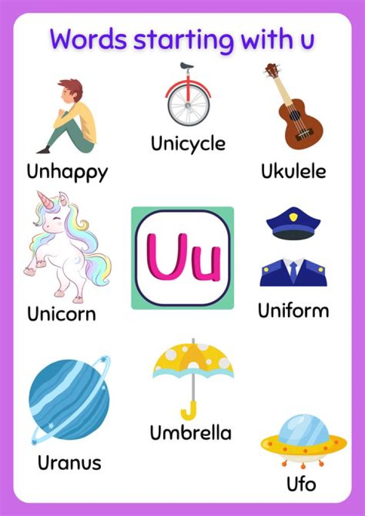 What is a 4 letter word starting with U?