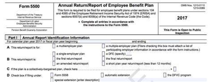 What is a 5500 schedule?