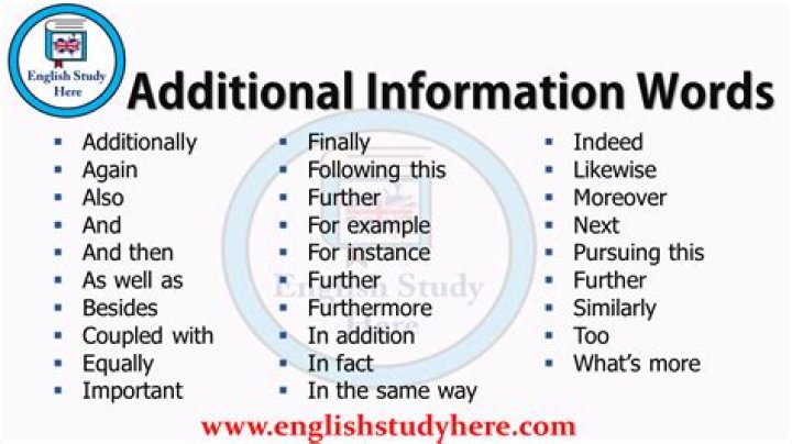 What is a additional information?