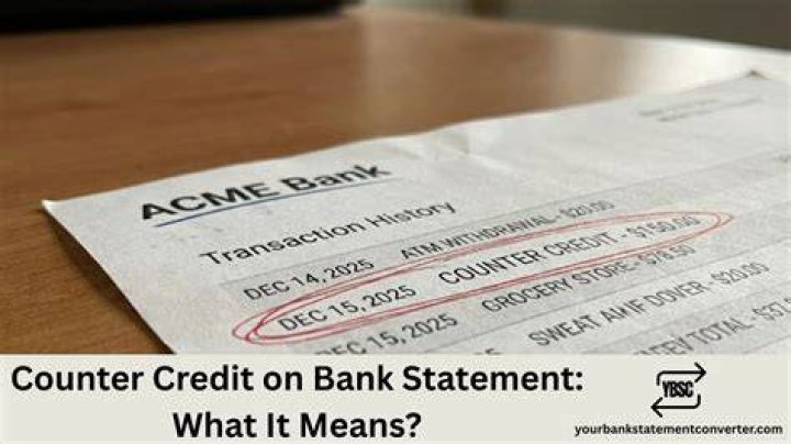 What is a counter credit payment?
