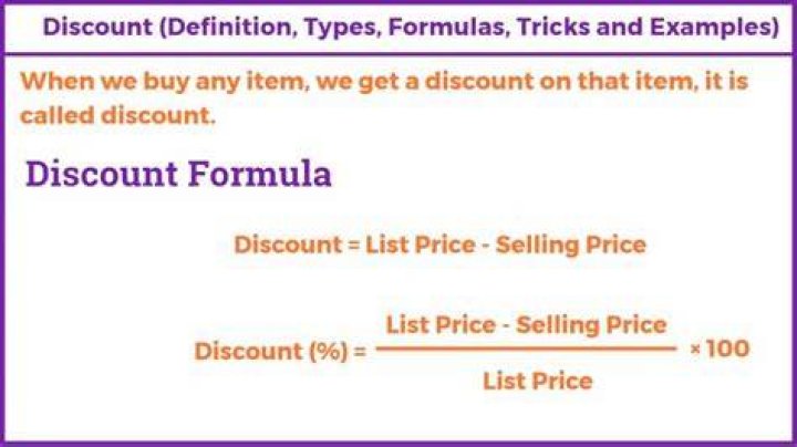 What is a discount in law?