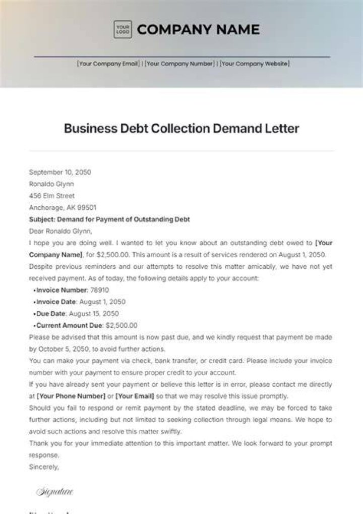 What is a DV letter debt?