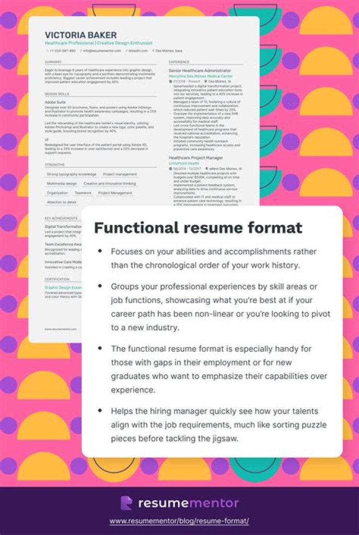 What is a functional resume used for?