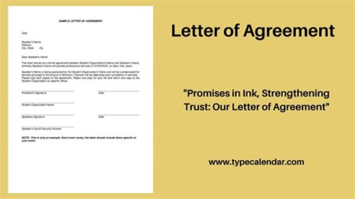 What is a letter of agreement?