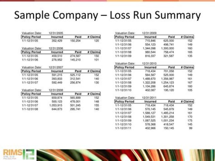 What is a loss run in insurance?
