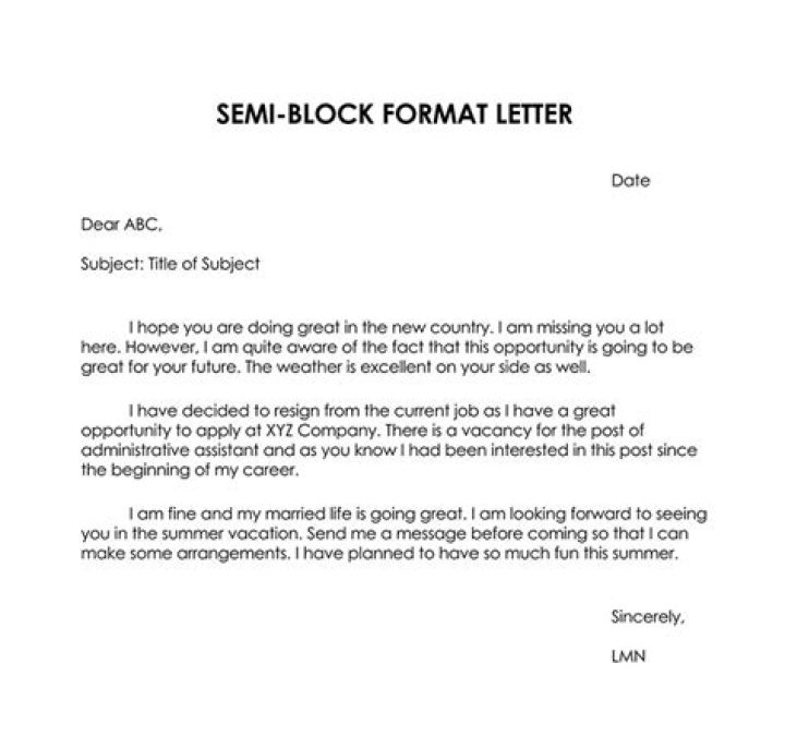 What is a semi block letter?