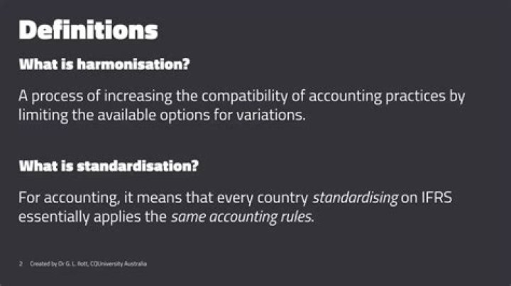 What is accounting Harmonisation?