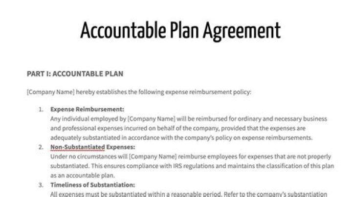 What is an accountable plan for an S Corp?