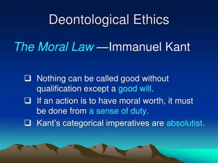 What is an example of deontological ethics?