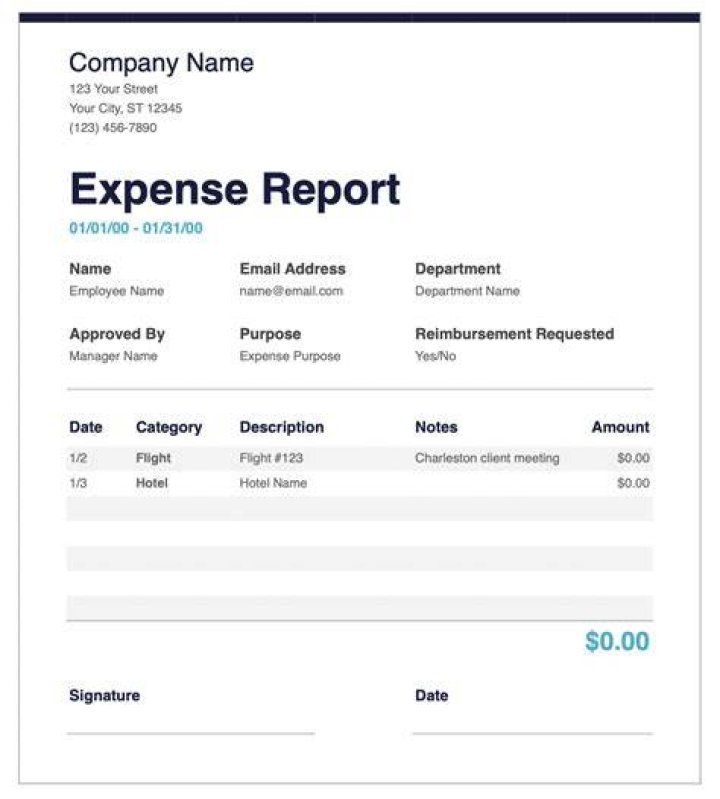 What is an expense statement a record of?