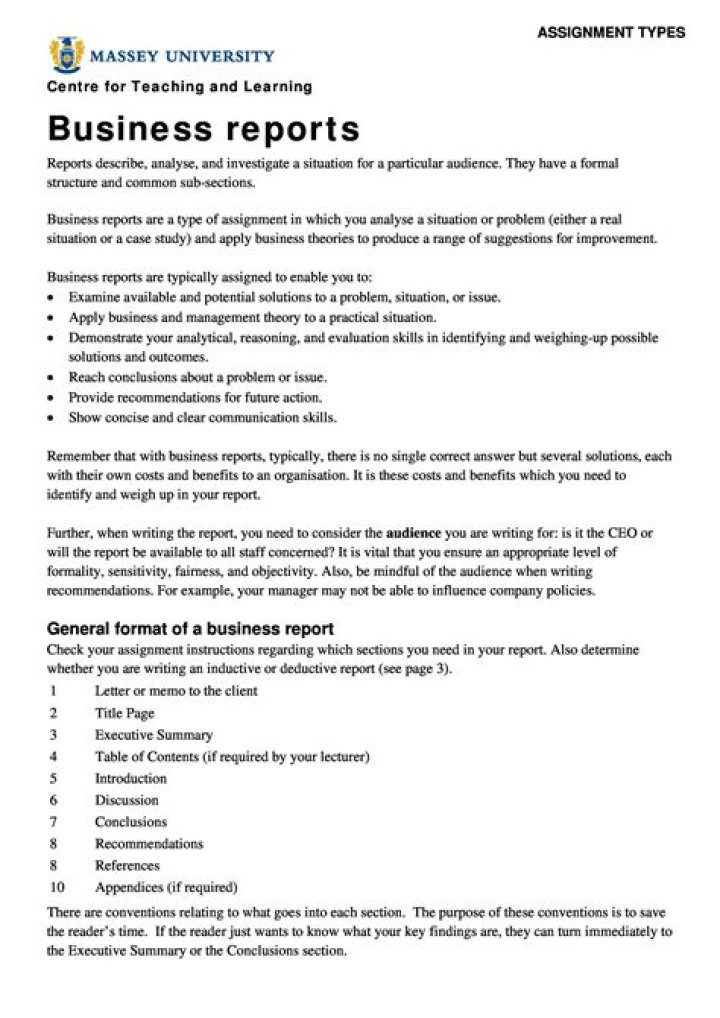 What is business report and its types?
