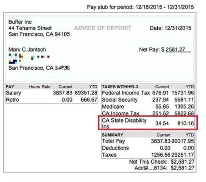 What is CA SDI Casdi on my paycheck?