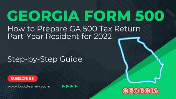 What is Georgia Form 500?