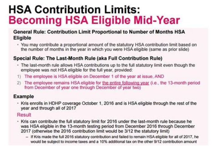 What is HSA Last month rule?