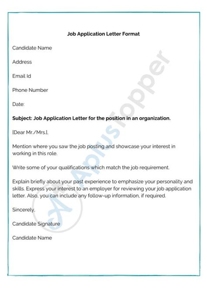 What is job application explain?