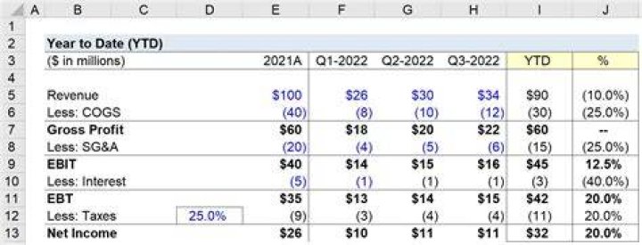 What is net year to date income?