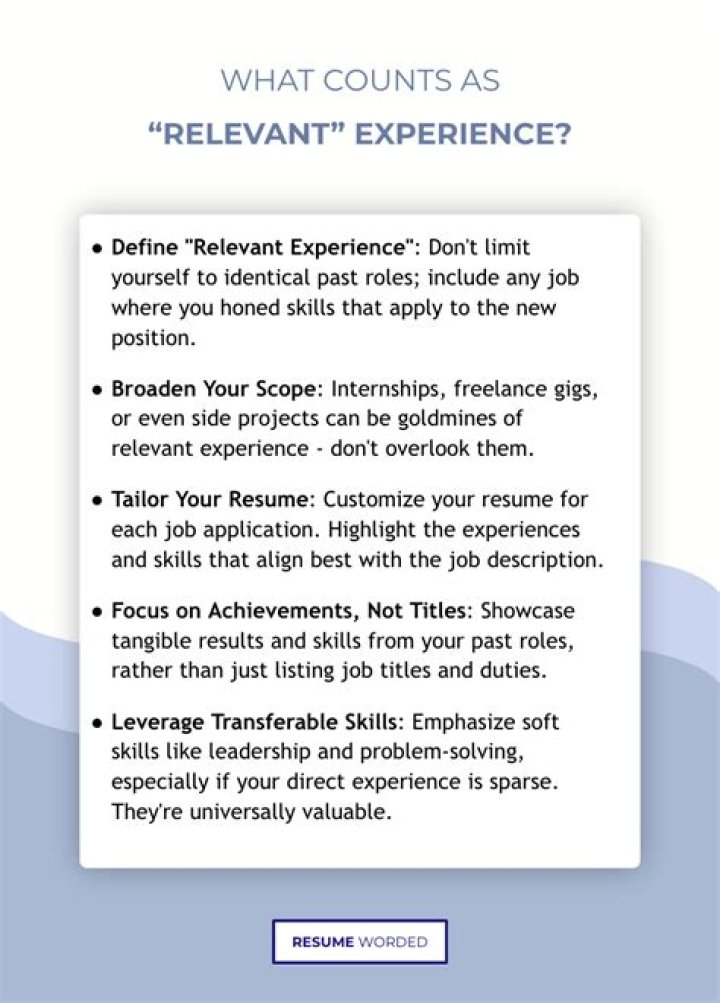 What is relevant experience vs total experience?