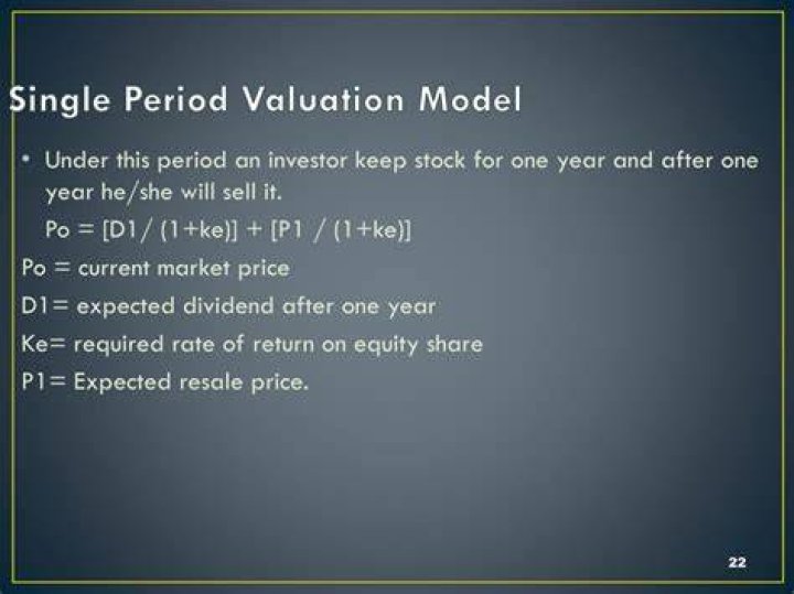 What is single period valuation?