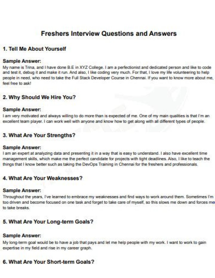 What is the best answer for Tell me about yourself for freshers?
